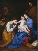 Jose de Ribera Mystische Hochzeit der Hl. Katharina von Alexandrien, Desposorios misticos de Santa Catalina de Alejandria. oil painting
